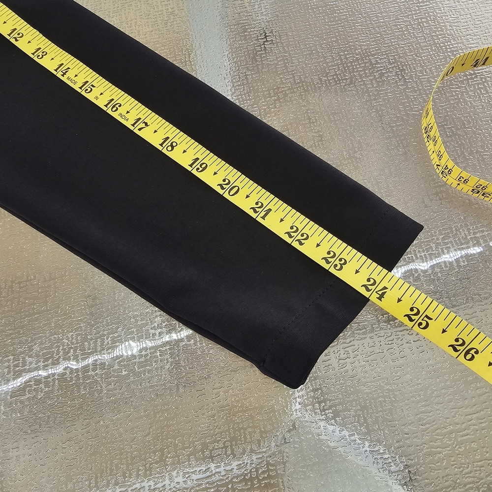 Genhoo Black Blazer Jacket Women’s Longline Chic Minimalist Gold Zip Pockets L - Picture 12 of 12